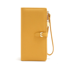Multi-Slot Long Wallet Lady Fashion PU Leather Smart Clutch Wallet with  Zipper Hasp Wristlet Wallet for Woman